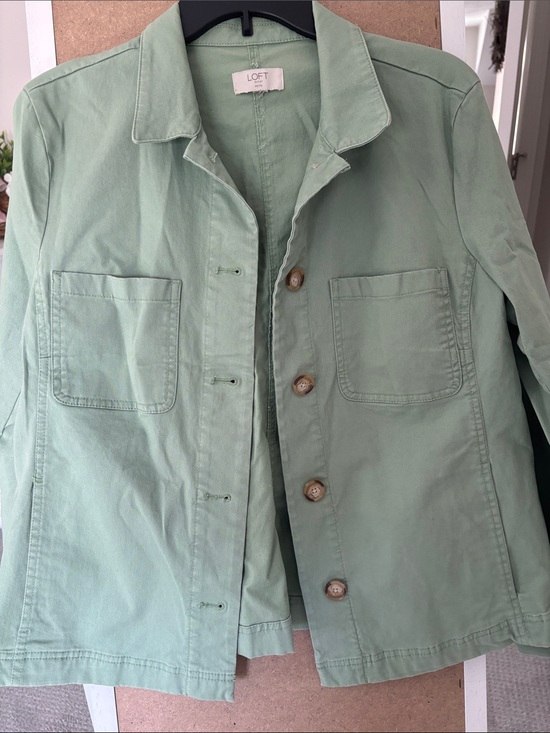 LOFT Jackets & Blazers - LOFT Light Mint Utility Jacket